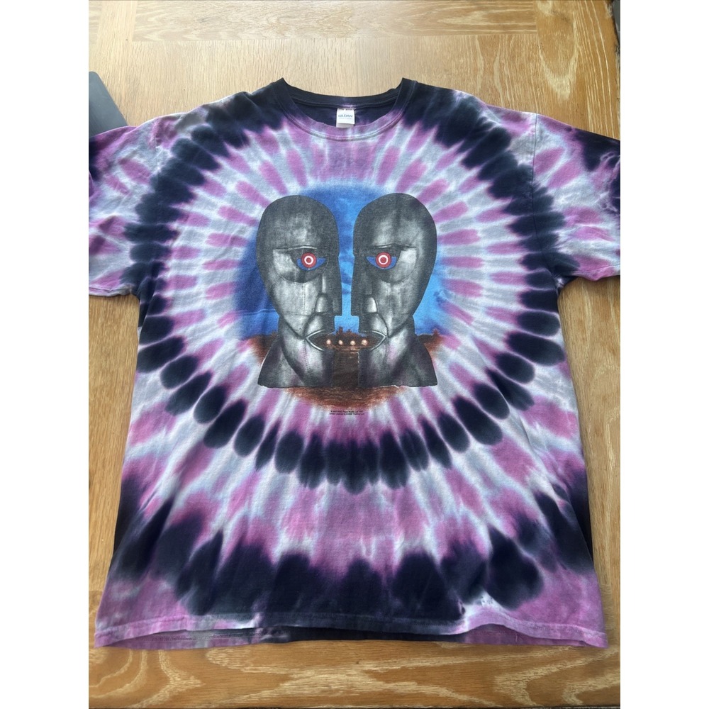 Vintage 2001 Pink Floyd Division Bell Sundog Tie Dye Band T-Shirt Y2K Size 2XL